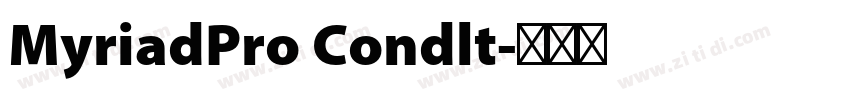 MyriadPro Condlt字体转换